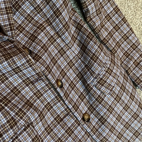 Blue and brown checkered blazer - Picture 3 of 4